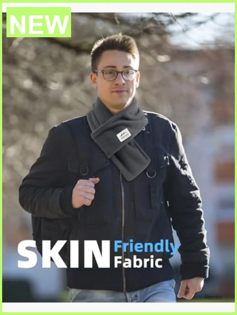 Polar Fleece Warm Short Scarf – Winter Neck Warmer for Men Women Soft